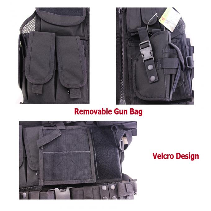 High Quality Black Police Security Tactical Army Multifunctional Airsof Vest