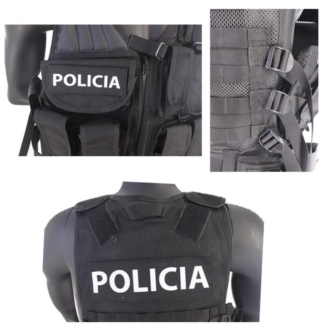 High Quality Black Police Security Tactical Army Military Multifunctional Airsof Vest
