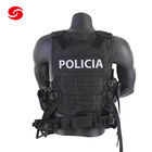 Black Military Tactical Vest Multi Functional Pouches Air Soft Vest With Mesh